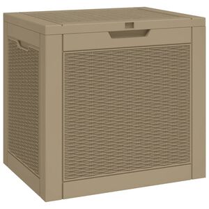 vidaXL Vrtna &scaron;katla za shranjevanje svetlo rjava 55,5x43x53 cm PP