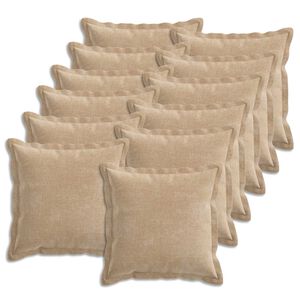 vidaXL Prevleka za blazino 12 kos HOUTEN Taupe 40 x 40 cm