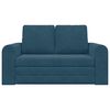 vidaXL Sofa postelja 60cm Modra Žamet