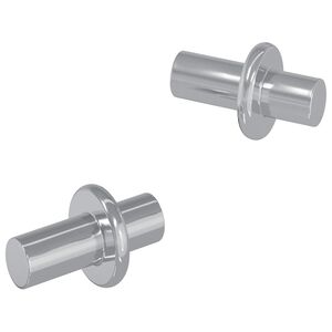 vidaXL Polica Peg 2 pcs srebrna 8,6 x 8,6 x 14,6 mm Jeklo