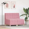 vidaXL Modularna sofa enota brez naslonov 2 pcs Roza 55 x 74 x 82 cm
