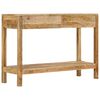 vidaXL Konzolna miza z 2 predaloma 110x35x75 cm trden mangov les