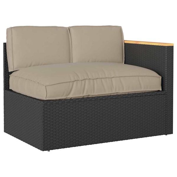 vidaXL Set blazin za palete z blazino 3 pcs Taupe 120 x 80 x 12 cm