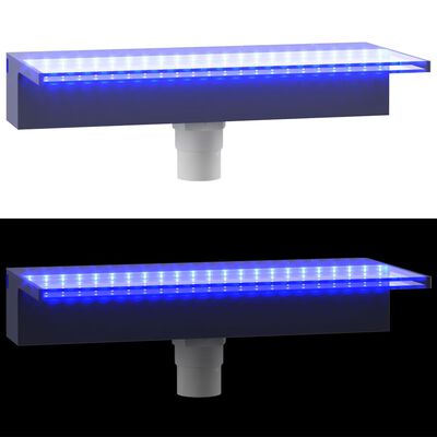 vidaXL Slap za bazen z RGB LED lučmi akril 45 cm