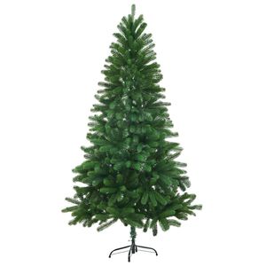vidaXL Umetna novoletna jelka z realističnimi iglicami 150 cm zelena