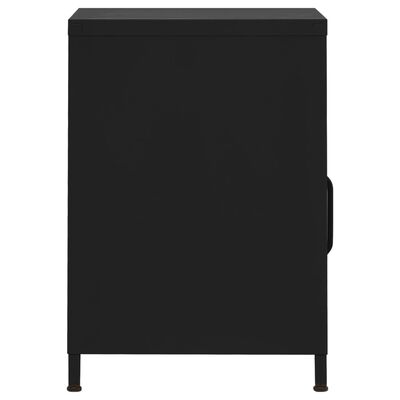 vidaXL Nočna omarica črna 35x35x51 cm jeklo