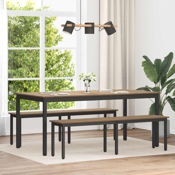 vidaXL klop Oreh 160 x 35 x 45 cm Konstruiran les