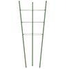 vidaXL Opore za vrtne rastline s 3 obroči 5 kosov zelene 45 cm jeklo