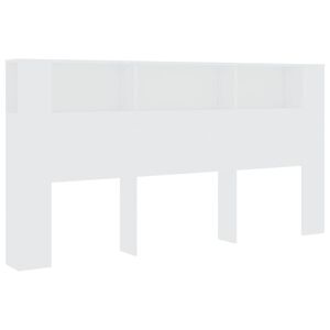 vidaXL Vzglavna omarica bela 200x18,5x104,5 cm