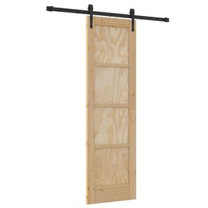 vidaXL Drsna vrata ORKDAL 61 x 198,5 cm Trdna borovina Naravna