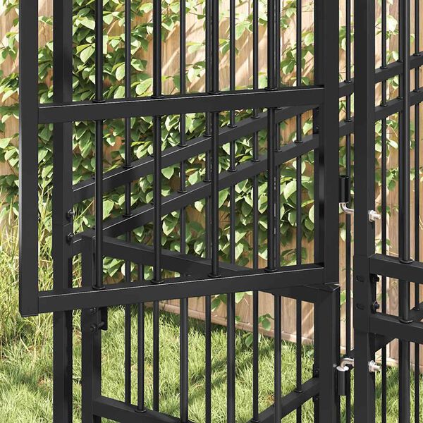 vidaXL Zunanji pasji boks jeklo 1,84 m&sup2;