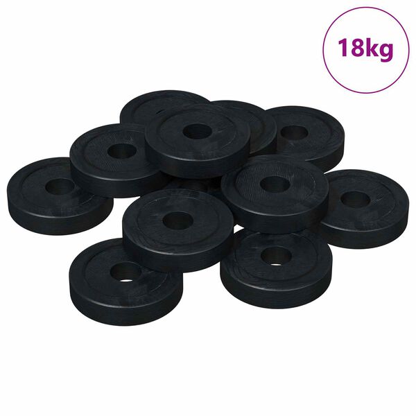 vidaXL primerna za ploske podložke 36000 pcs Črna &empty;15 x 3 mm