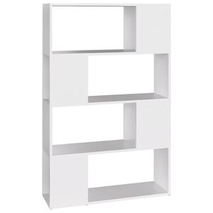 vidaXL Knjižna omara za razdelitev prostora bela 80x24x124,5 cm