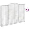 vidaXL Obokane gabion ko&scaron;are 4 kosa 300x30x200/220 cm pocinkano železo