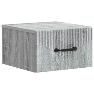vidaXL Stenski nočni omarici s predalom Siva Sonoma 34,5 x 33 x 20 cm