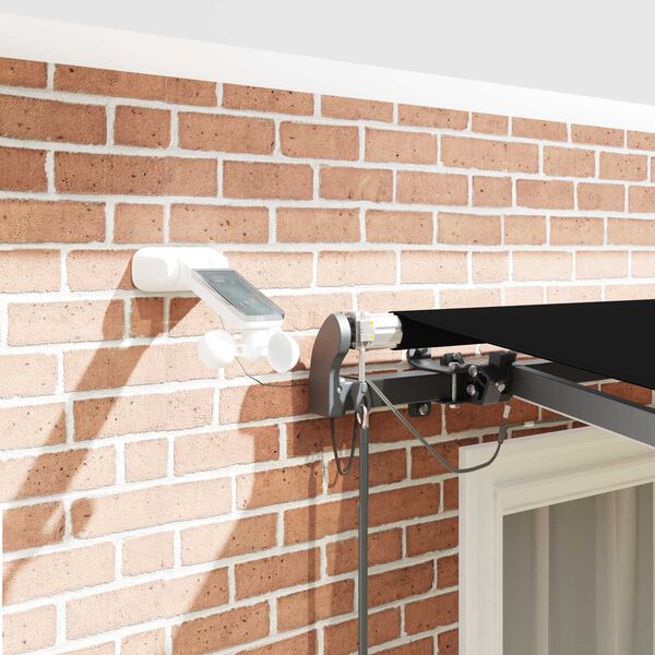 vidaXL Tkanina za senčnik z Črna 300 x 250 cm Poliester