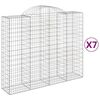 vidaXL Obokane gabion ko&scaron;are 7 kosov 200x50x160/180cm pocinkano železo