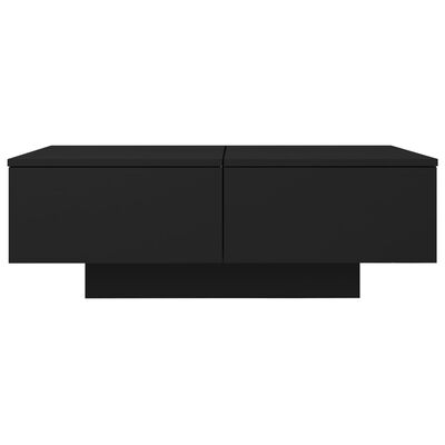 vidaXL Klubska mizica črna 90x60x31 cm iverna plošča
