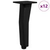vidaXL Stojne noge 12 kos Črna 40 x 40 x 100 mm elezo