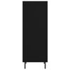 vidaXL Komoda črna 34,5x32,5x90 cm inženirski les
