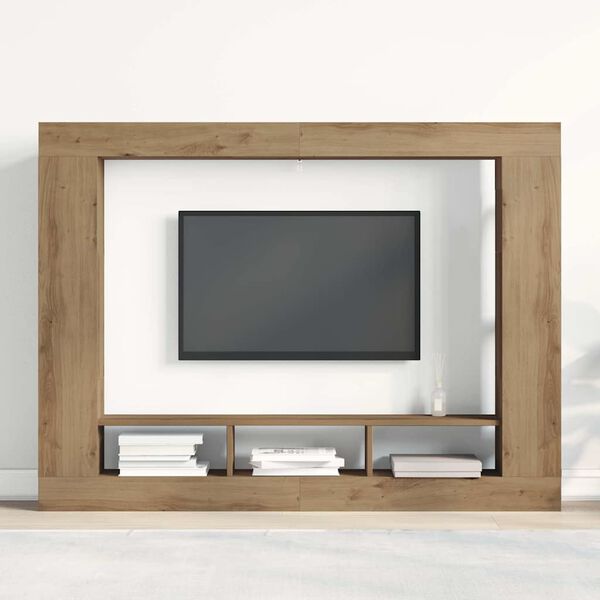 vidaXL TV omarica artisan hrast 152 x 22 x 113 cm Konstruiran les