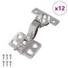 vidaXL Tečaj 12 kos Nikljeva 85 x 52,5 x 9,5 mm elezo