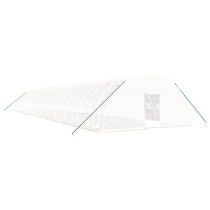 vidaXL Rastlinjak z jeklenim okvirjem bel 144 m&sup2; 24x6x2,85 m