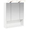 vidaXL Kopalni&scaron;ka ogledalna omara z LED lučmi Bela 60 x 14.5 x 70 cm