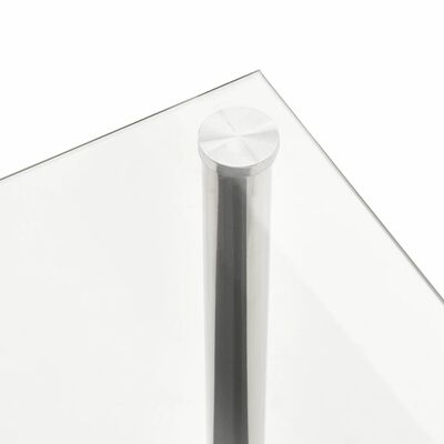 vidaXL Klubska mizica prozorna 110x43x60 cm kaljeno steklo