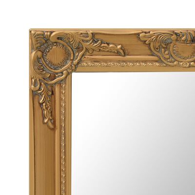 vidaXL Stensko ogledalo v baročnem stilu 50x80 cm zlato