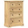 vidaXL Predalnik Corona 80x43x114 cm trdna borovina