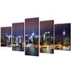 vidaXL Set platen s printom New York ponoči 200 x 100 cm