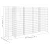 vidaXL Korito za rastline gabion H-oblike jeklo 260x40x150 cm