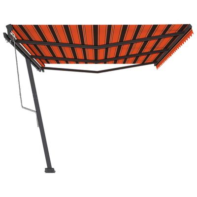 vidaXL Prostostoječa avtomatska tenda 600x300 cm oranžna/rjava