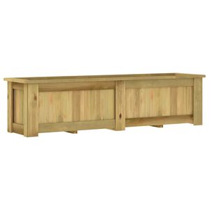 vidaXL Dvignjeno cvetlično korito 196x50x50 cm impregnirana borovina