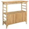 vidaXL Zunanja barska miza Naravna 110 x 50 x 105 cm Bambus