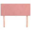 vidaXL Posteljno vzglavje roza 100x5x78/88 cm žamet
