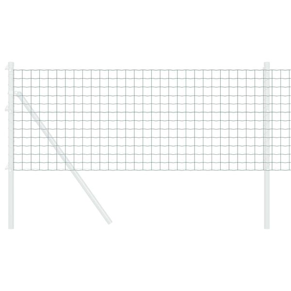 vidaXL Evropska ograja Zelena 0.6 x 10 m PVC prevlečen železo