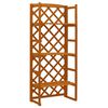 vidaXL Stojalo za rože z mrežo oranžno 60x30x140 cm trden les jelke
