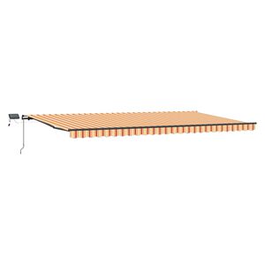 vidaXL Vlečna tenda Rumena in oranžna 600 &times; 300 cm Tkanina in aluminij