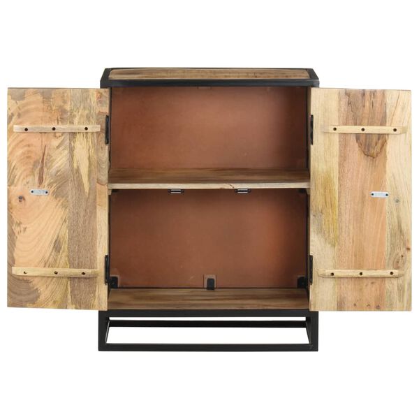 vidaXL Komoda ročno izrezljana 60x35x75 cm trden mangov les