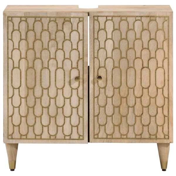 vidaXL Kopalni&scaron;ka omarica 62x33x58 cm trden mangov les