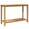 vidaXL Konzolna miza Rjava 110 x 40 x 75 cm Trden tikov les