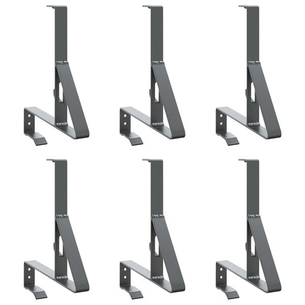 vidaXL Podpora za snežno pregrado 6 pcs Antracit 29,5 x 3 x 34,5 cm