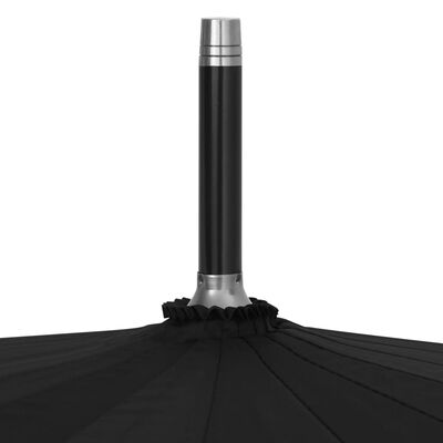 vidaXL Dežnik avtomatski črn 120 cm