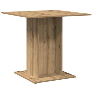 vidaXL Jedilna miza artisan hrast 80x80x75 cm inženirski les