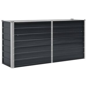 vidaXL Visoka greda antracitna 160x40x77 cm pocinkano jeklo