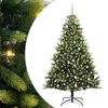 vidaXL Umjetno hinged božično drevo 300 LED Zelena 240 cm PVC in PE