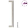 vidaXL Ročaji za omarico 10 kosov srebrna 160 mm nerjaveče jeklo