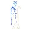 vidaXL Božična figura pastir in jagnje 168 LED lučk 102,5x35 cm